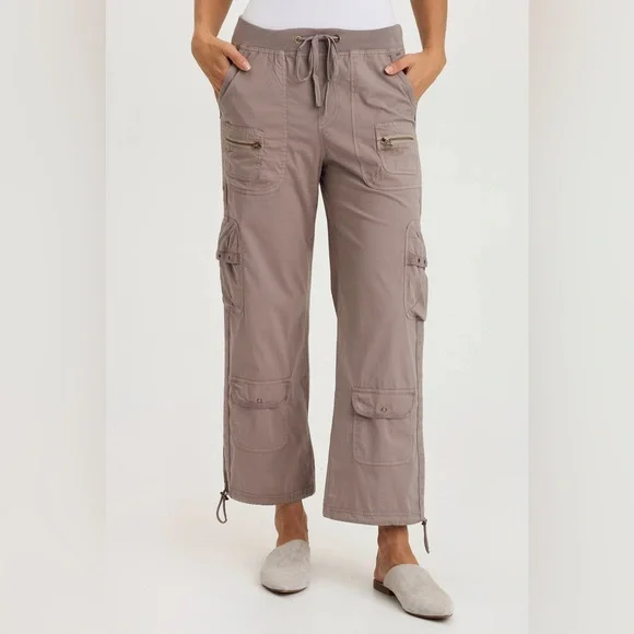 XCVI LANGLEY POPLIN CINCHED LEG CARGO PANT - Picture 2 of 5